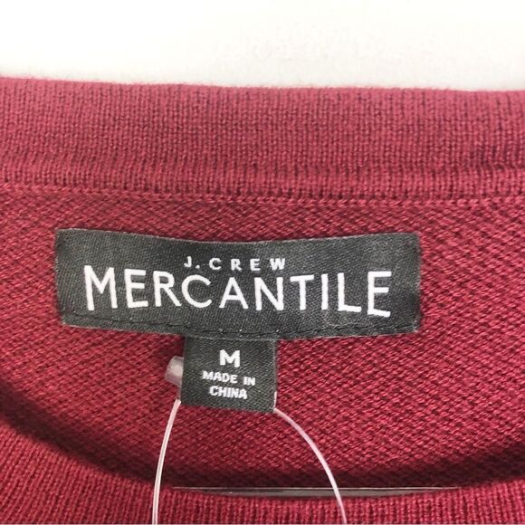 J.CREW | NEW Mercantile Maroon Light Waffle Texture Sweater/Top Men’s Size M - Picture 5 of 8